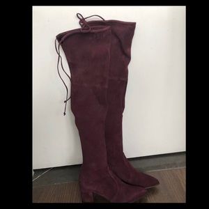 Stuart Weitzman thighland US6 Burgundy New in Box